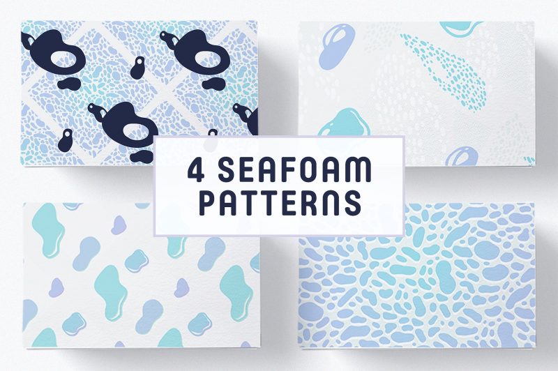  4 Seamless Seafoam Patterns - Patterns Like Save 4 Seamless Seafoam Patterns - Patterns - 1 4 Seamless Seafoam Patterns - Patterns - 2 4 Seamless Seafoam Patterns - Patterns - 3 This collection of eclectic seamless sea-foam inspired Patterns are ideal for: