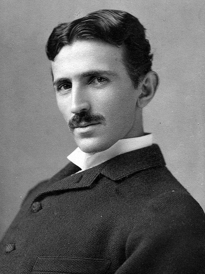 Nikola Tesla by Napoleon Sarony (age 34)