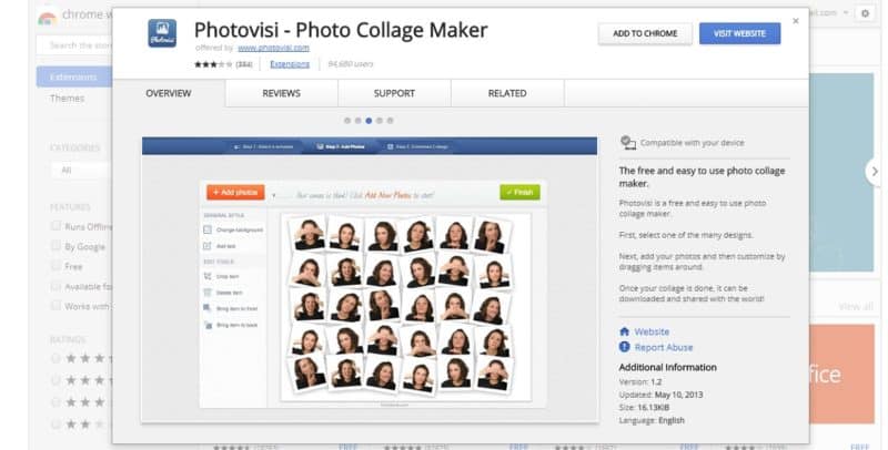 Create Photo Collages with Photovisi