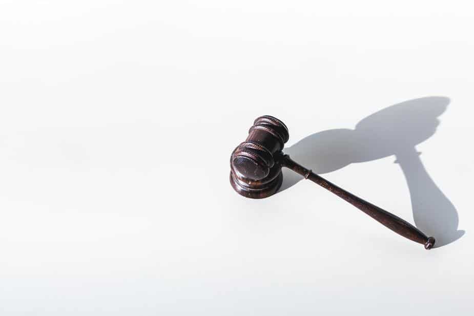 judgement-gavel-on-white background