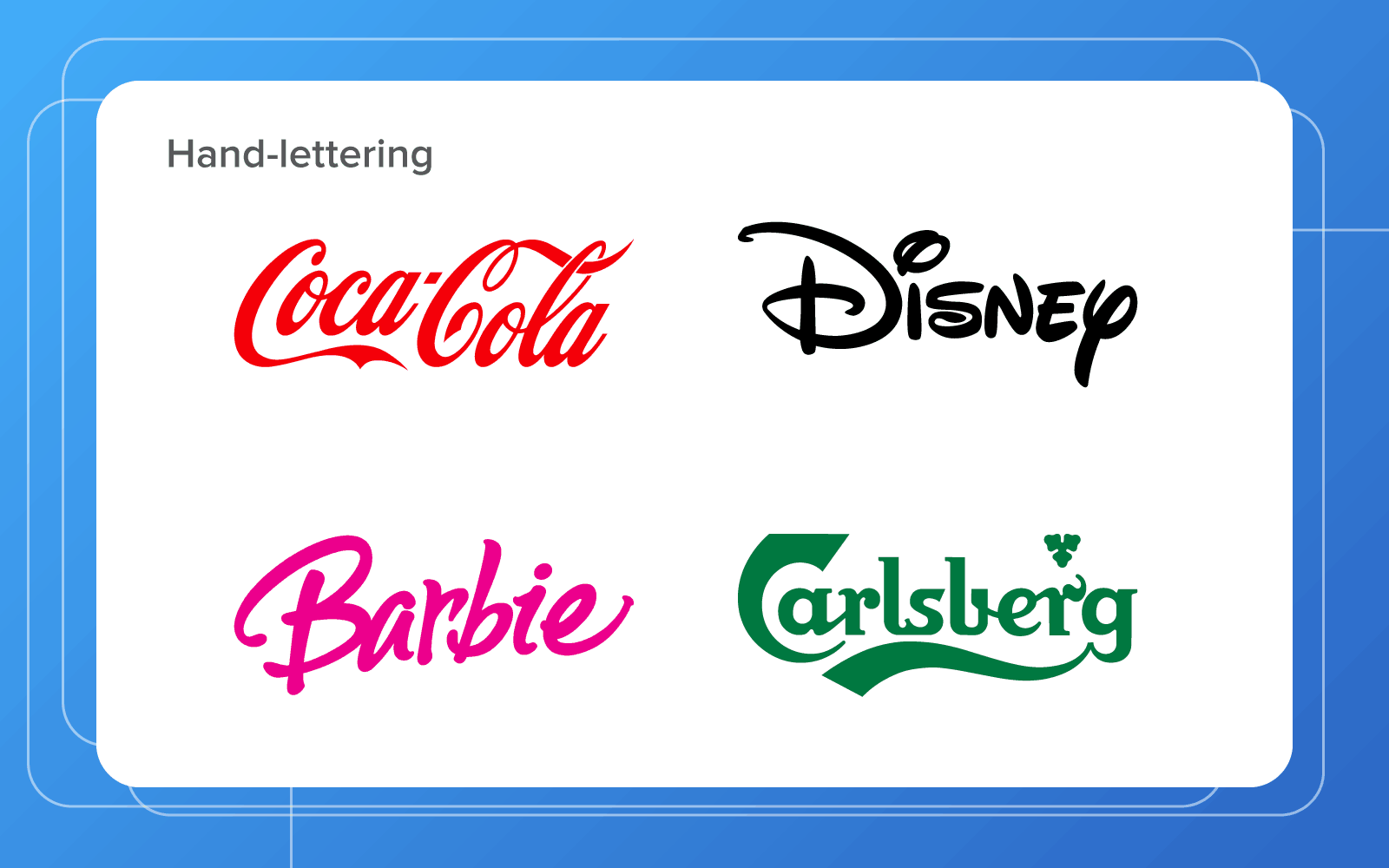 famous hand-lettered logo designs 