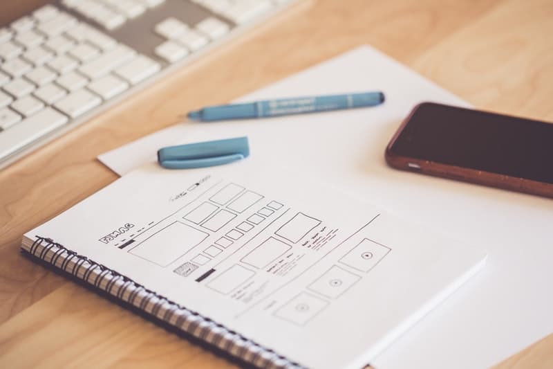 website wireframe design