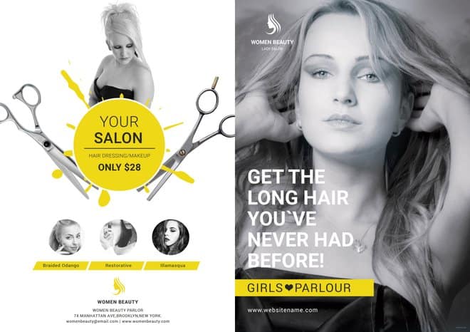 Beauty-Parlour-A3-Bifold-Brochure-Template-Front
