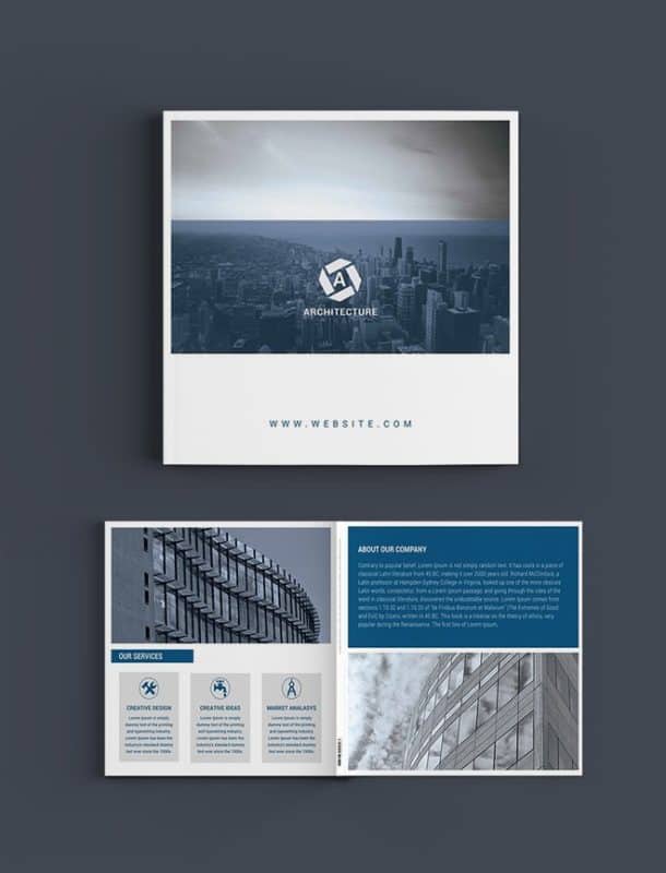 Free Square Architect Brochure Template