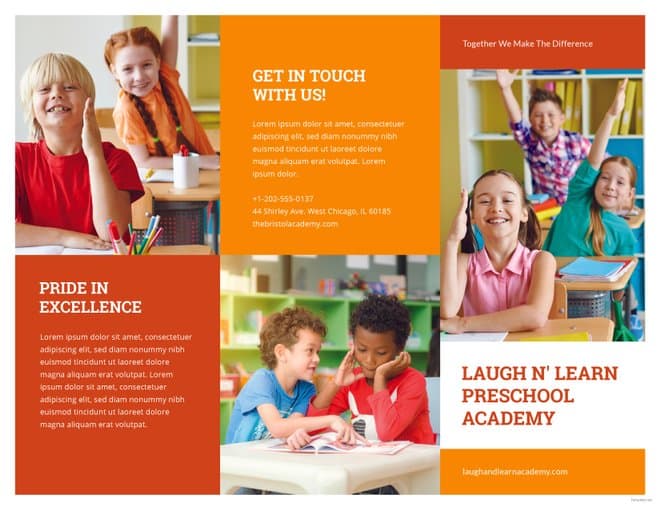 Preschool Brochure Template