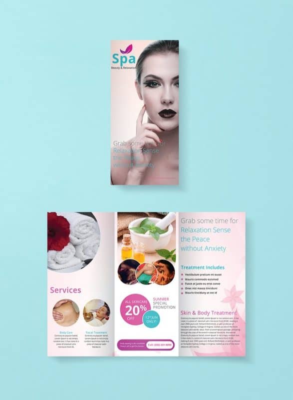 Spa Tri-Fold Brochure Template