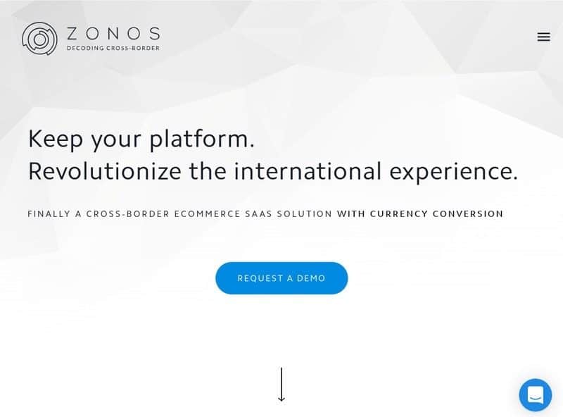 Zonos Website Screenshot