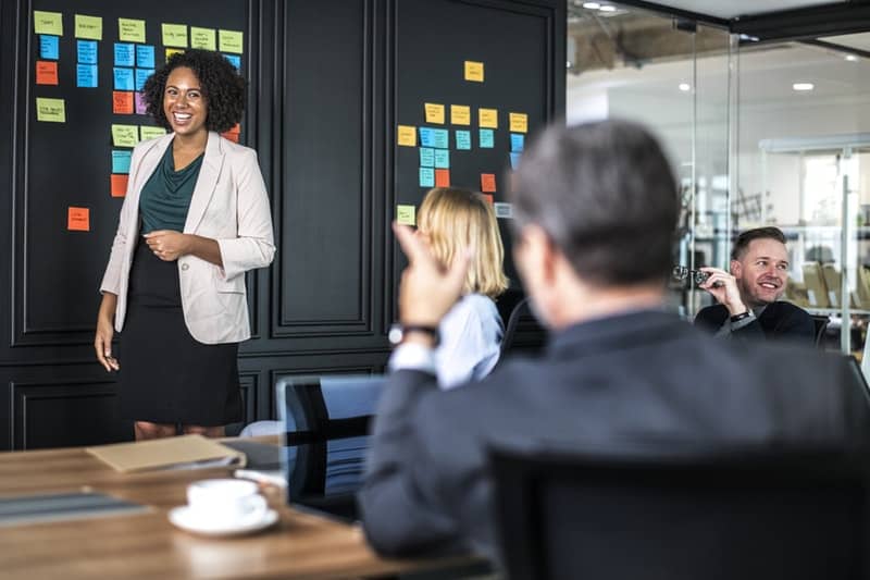 marketing team during a meeting