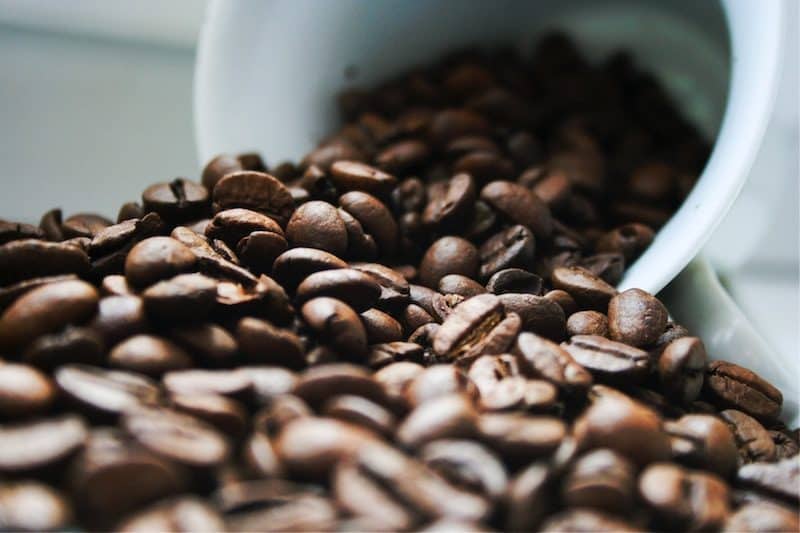 Close up of coffee beans