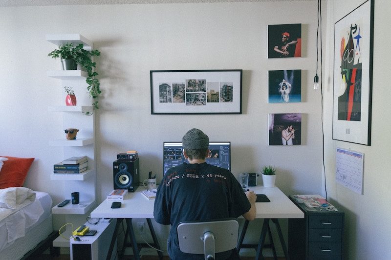 Designer Working Inside His Home Office
