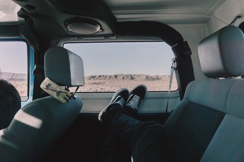 Man Napping Inside his Car