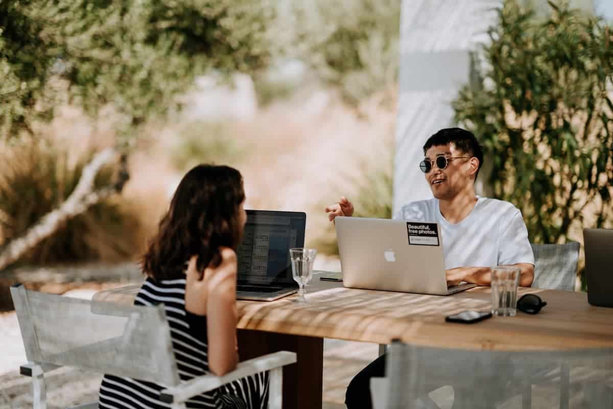 Remote Employees Working at the Beach