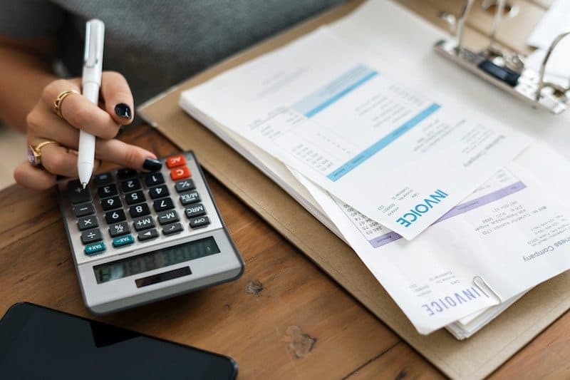 Woman Doing accounting at work