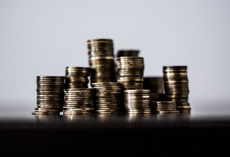 coins stacked on top of each other