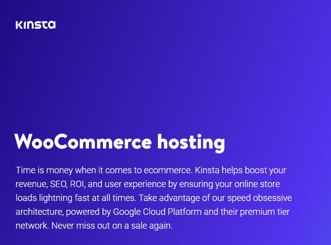 kinsta for woocommerce