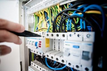 Electrician Working inside a Home