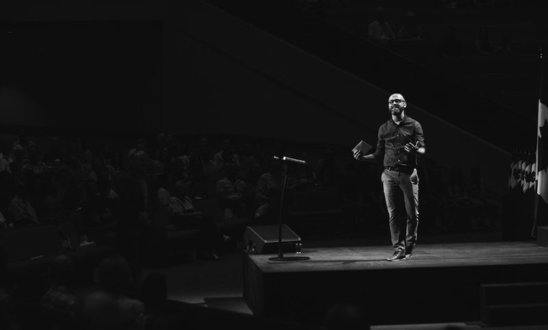 Ted Talk in Black and White