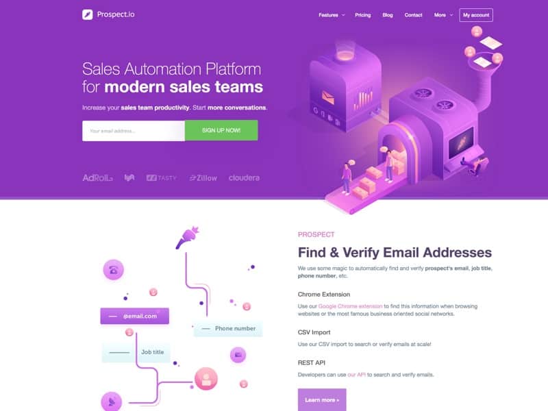 Prospect.io organise the mess of sales automation with a simple and elegant sales prospecting tool. Discover the best sales tool for cold emailing and drip campaigns.