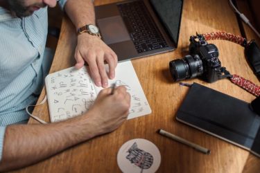 Man Creating a Brand Identity