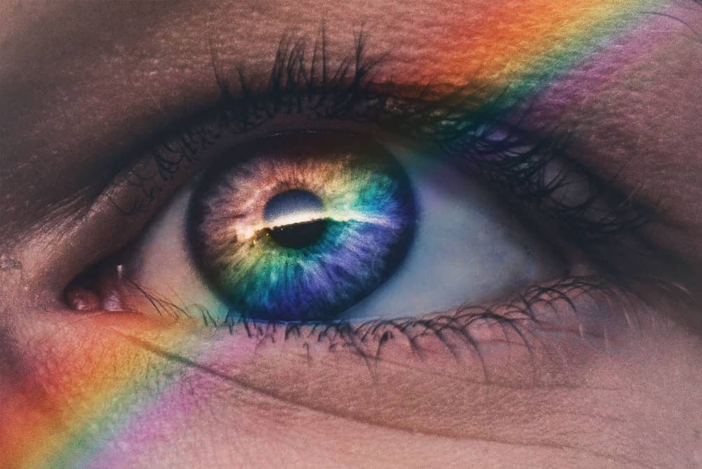 Rainbow on a Human Eye