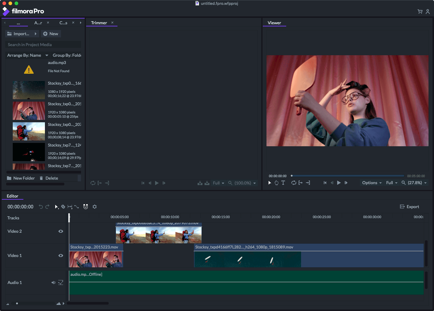 Screen Shot of filmorapro by wondershare