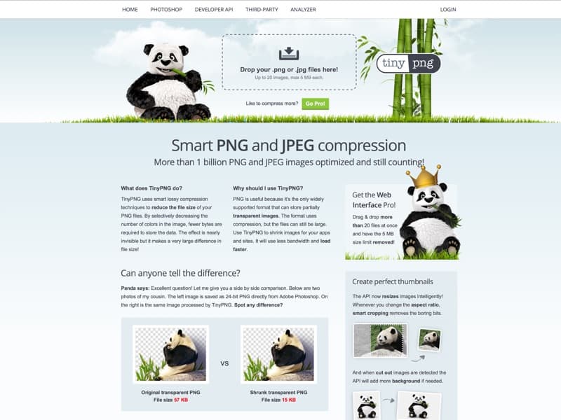 Make your website faster and save bandwidth. TinyPNG optimizes your PNG images by 50-80% while preserving full transparency