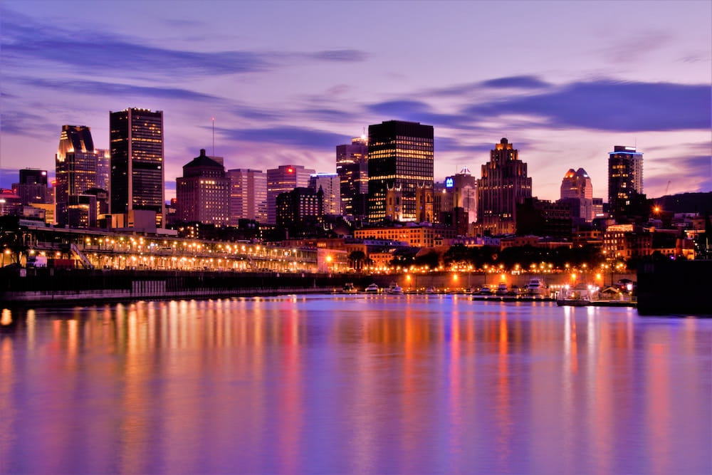 montreal canada during evening