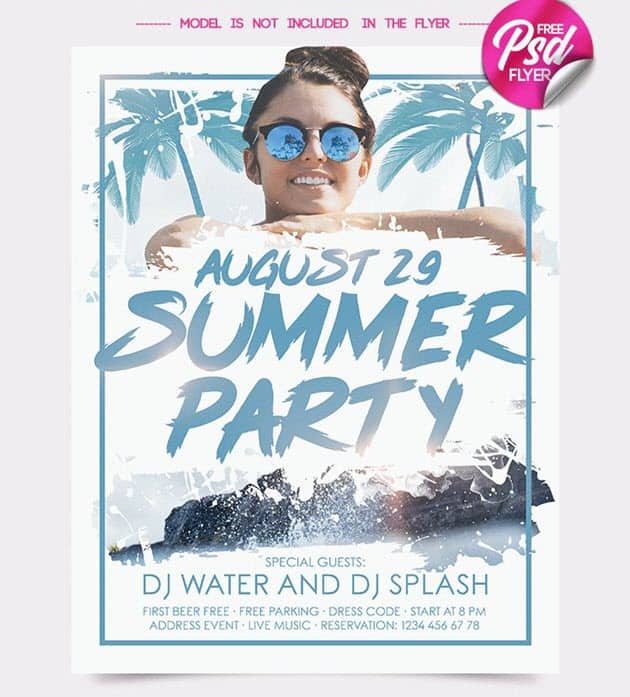 FREE SUMMER PARTY FLYER IN PSD