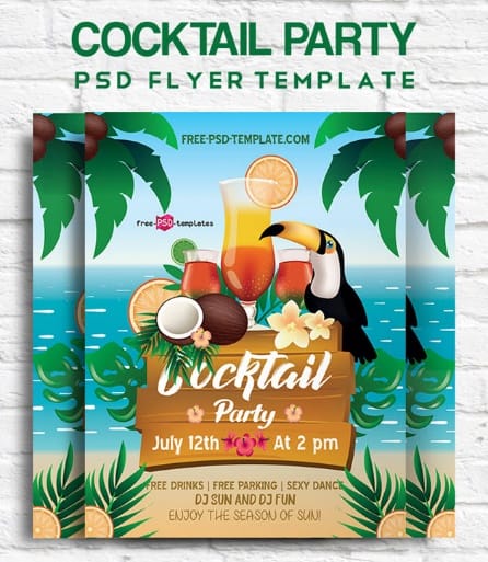 FREE COCKTAIL PARTY FLYER IN PSD