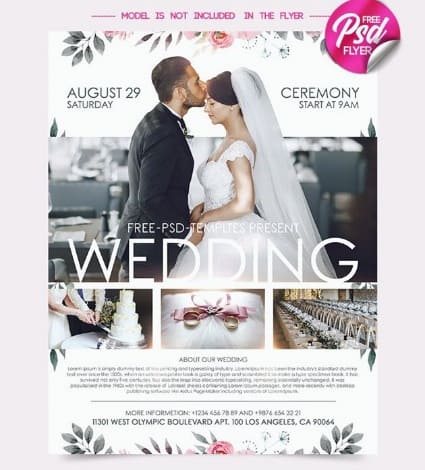 FREE WEDDING FLYER IN PSD