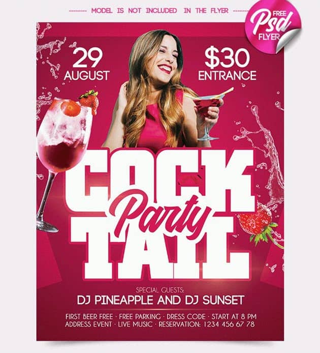 FREE COCKTAIL PARTY FLYER IN PSD