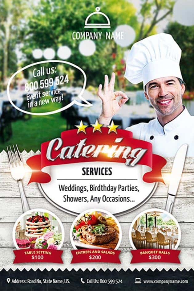 Catering Service Free Flyer Template