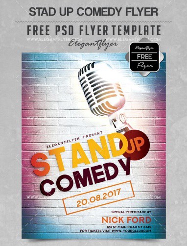 Stand up Comedy – Free Flyer PSD Templates