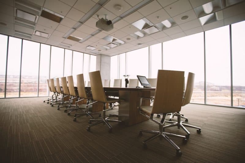 onference table and chairs inside conference room