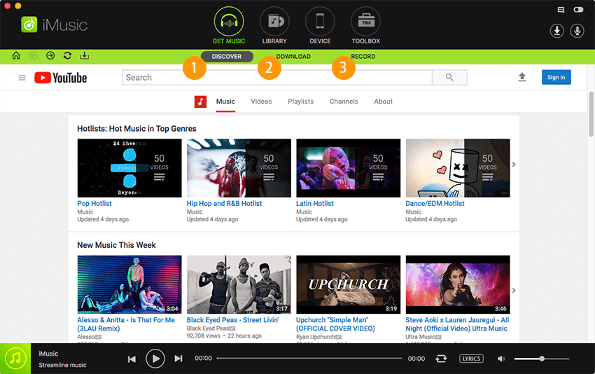 Download Music from Youtube with iMusic