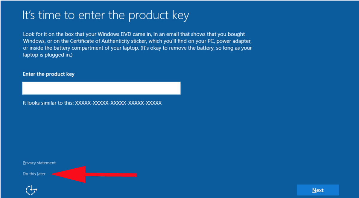 windows 10 pro doesnt upgrade after i enter product key