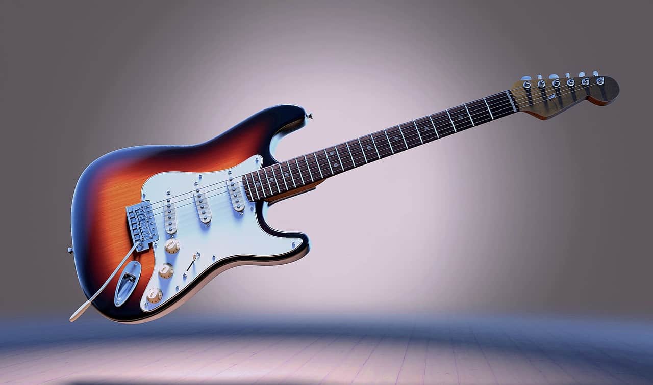 3D Rendered Electric Guitar