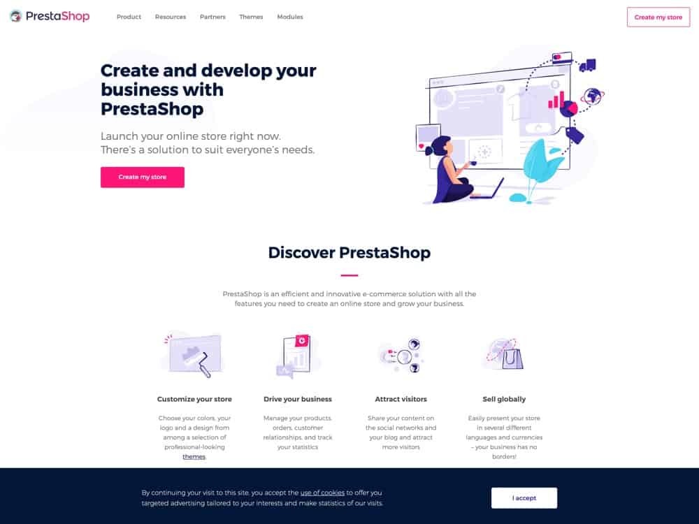 Create and develop your business with PrestaShop
