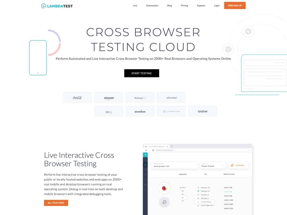Free Cross Browser Testing Tool on Cloud | Selenium Automation Testing
