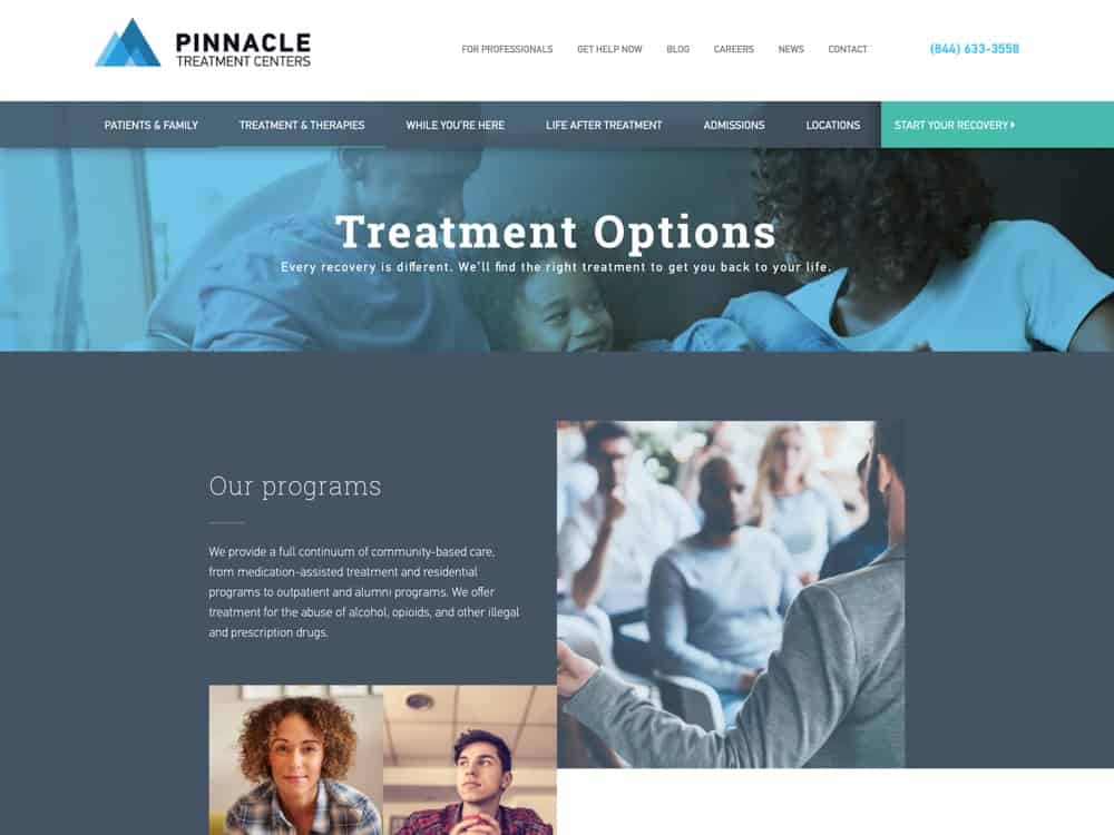 Right Treatment Options & Recovery – Pinnacle Treatment Centers