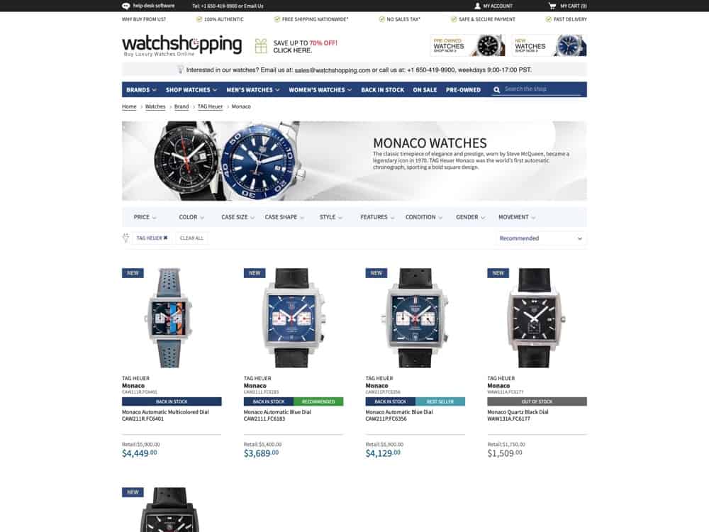 TAG Heuer Monaco Watches for Sale - Buy TAG Heuer Monaco