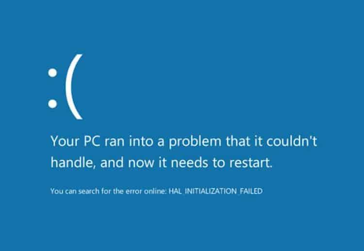 blue screen of death