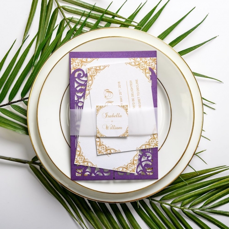 violet-purple-entry-door-laser-cut-wedding-invitations-vellum-belly-band-with-tag-art-deco-design-thank-you-rsvp-cards-ws049
