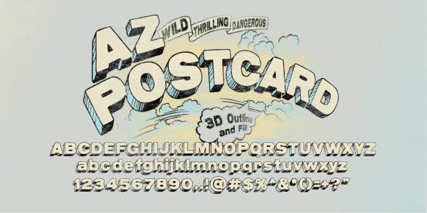 AZ Postcard 3D by Artist of Design