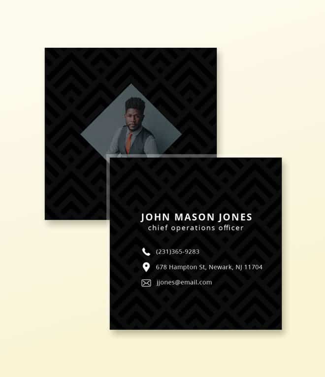 Square Business Card Template from inspirationfeed.com
