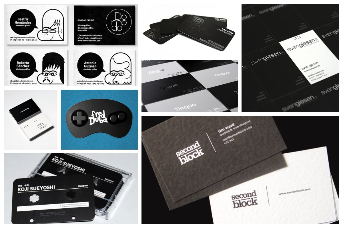 23 Refreshing Black & White Business Cards - Inspirationfeed In Free Business Cards Templates For Word
