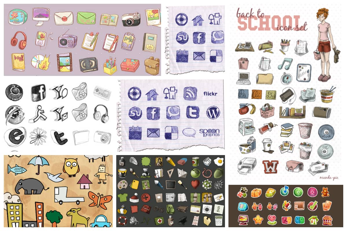 Download 30 Creative Free Hand Drawn Icon Sets Inspirationfeed
