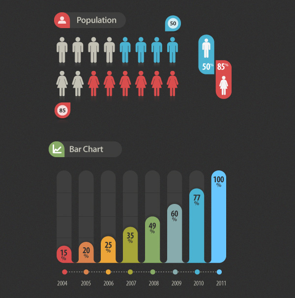 Infographic Vector Elements by Pixeden