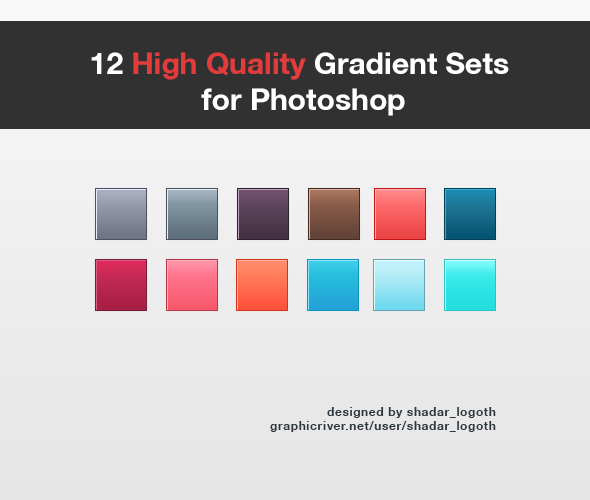 High Quality Gradient Set for Photoshop