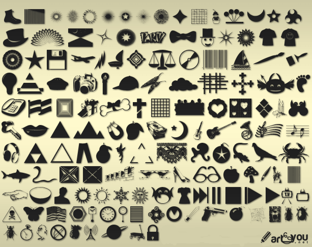 alintitle:photoshop custom shapes pack free download